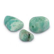 Natuursteen kralen nugget amazoniet 7-11mm Turquoise green